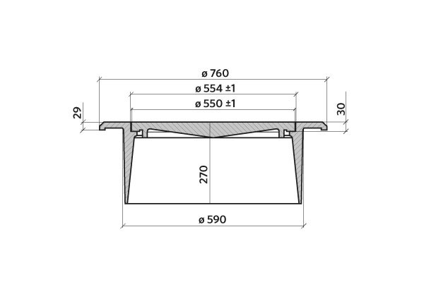 Kelluva kehys 270 mm