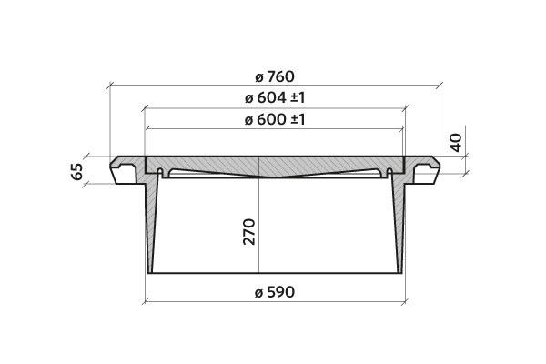 Kelluva kehys 270 mm