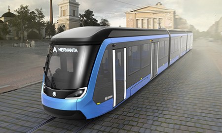 Tampereen raitiotie raitiovaunun havainnekuva