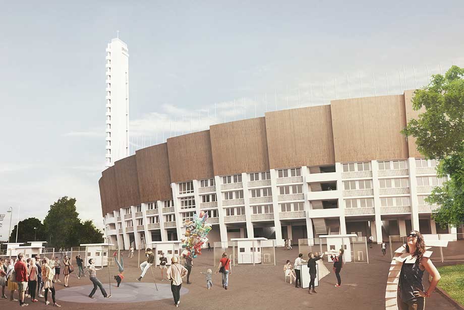 Helsingin olympiastadion eteläpääty