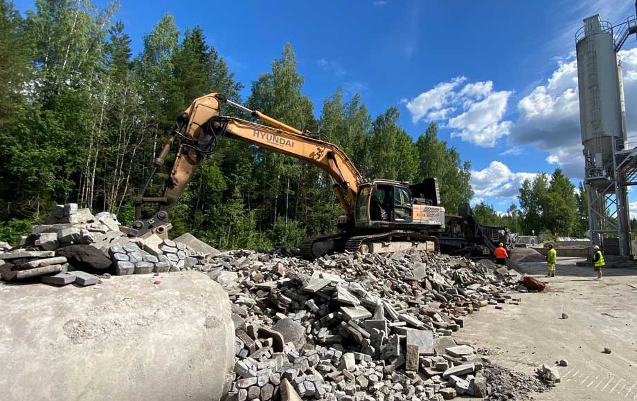 Betoni kiertää pihakivien raaka-aineeksi 1