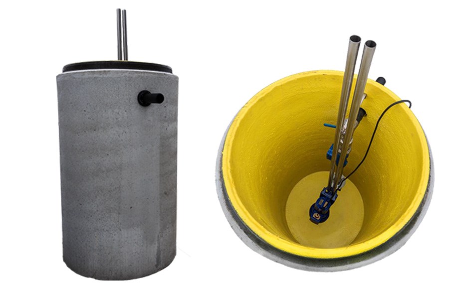 Rudus-pumppaamo betonirunkoiset hule- ja jätevesikaivot