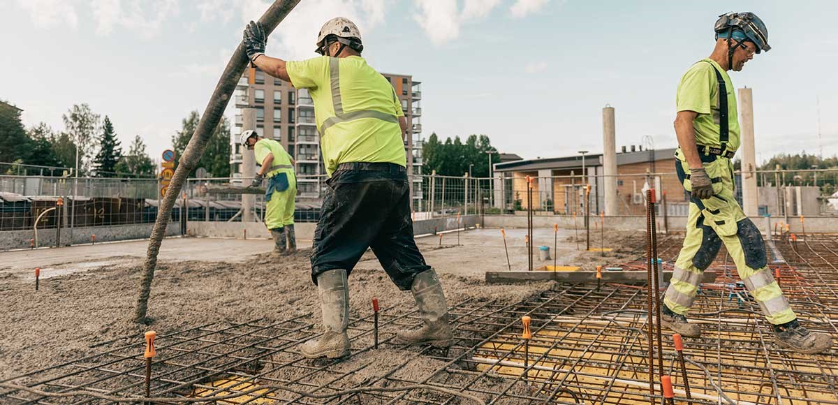 Ruduksen vähähiilisellä holvibetonilla ensimmäinen valu Suomessa